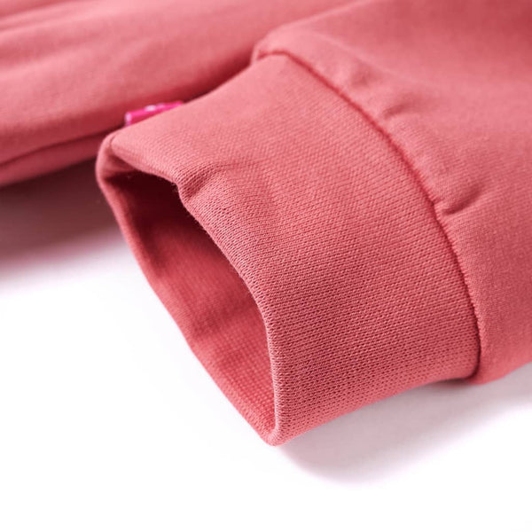 Sweat à capuche enfant vieux rose 128