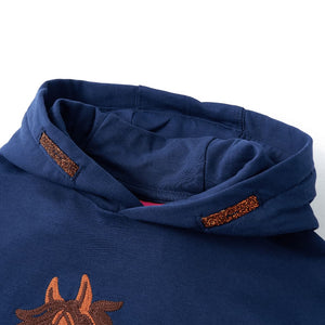 Sweat à capuche enfant bleu marine 92