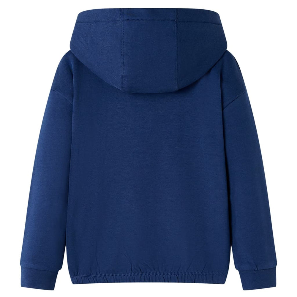 Sweat à capuche enfant bleu marine 116