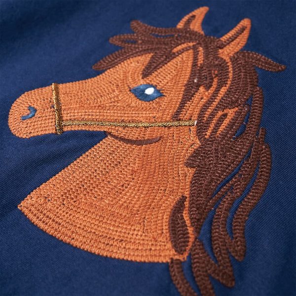 Sweat à capuche enfant bleu marine 116