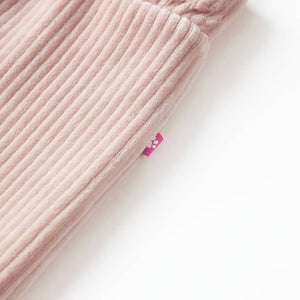 Pantalon enfant en velours côtelé rose clair 104