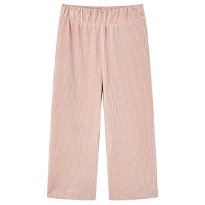 Pantalon enfant velours côtelé rose clair 128