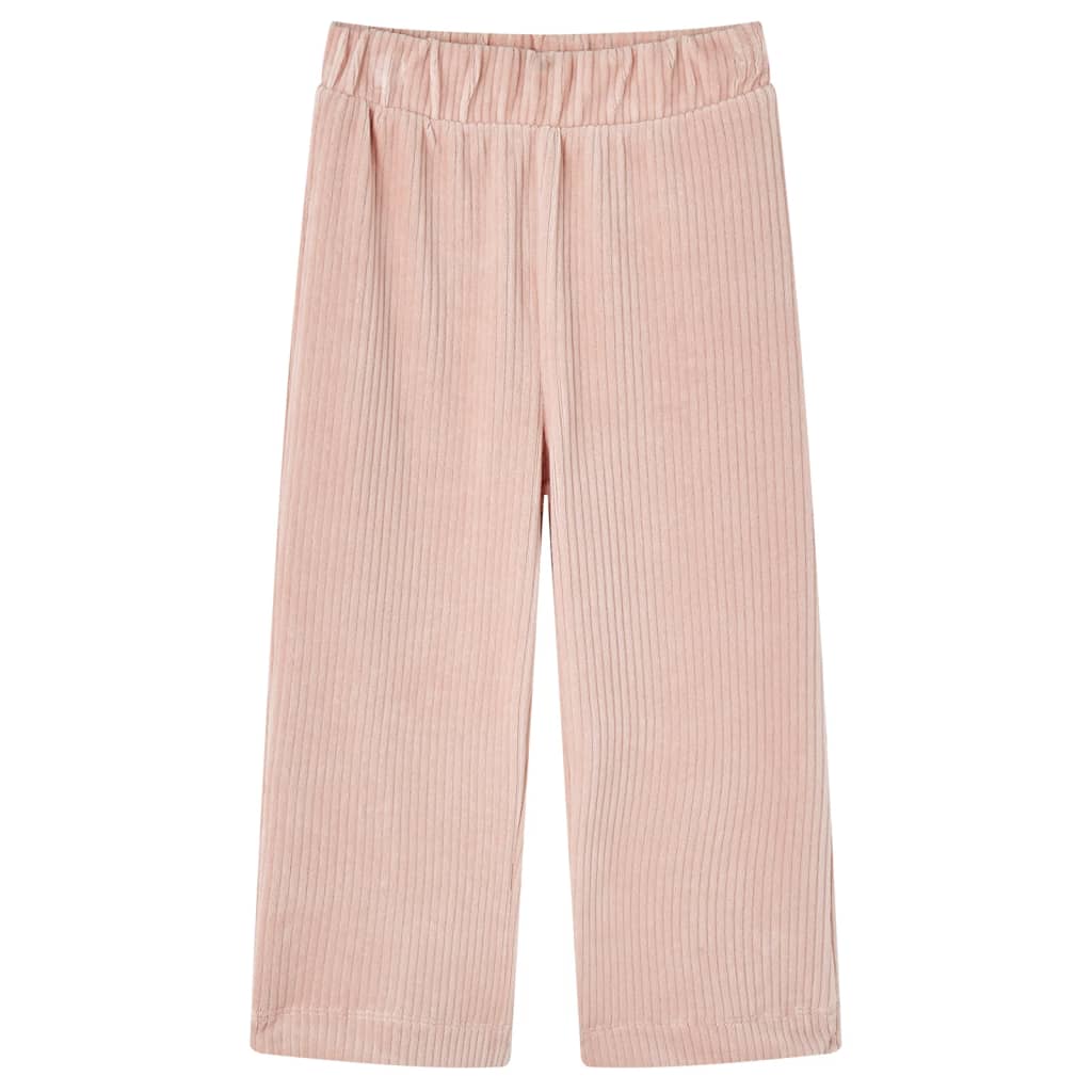 Pantalon enfant velours côtelé rose clair 128