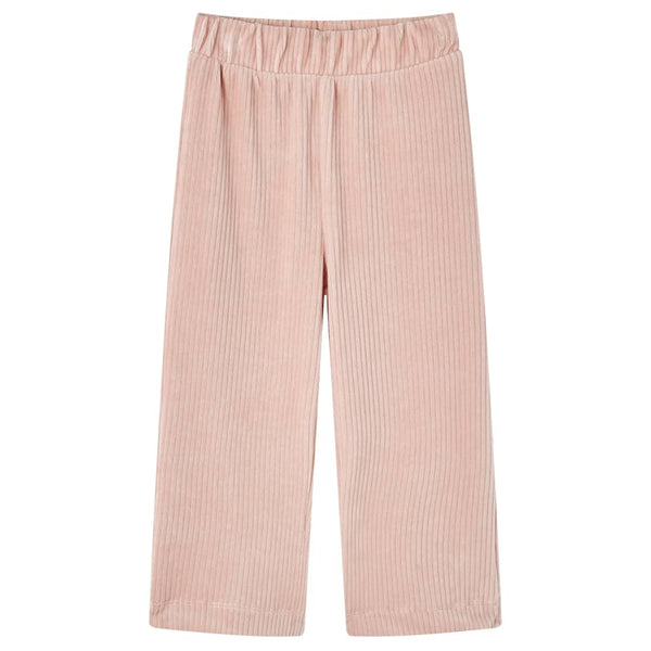 Pantalon enfant velours côtelé rose clair 128