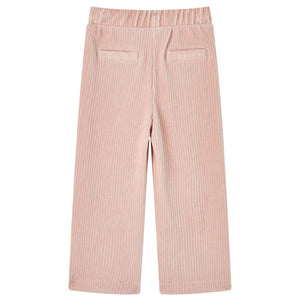 Pantalon enfant velours côtelé rose clair 128