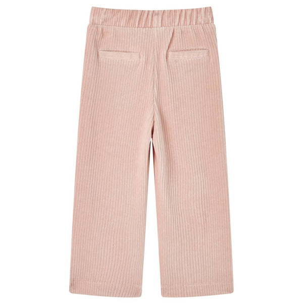 Pantalon enfant velours côtelé rose clair 128