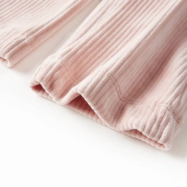 Pantalon enfant velours côtelé rose clair 128