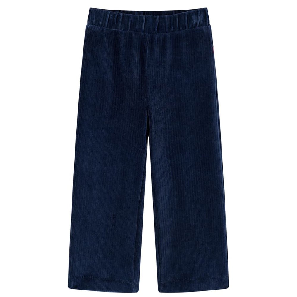 Pantalon en velours côtelé bleu marine pour enfant 92