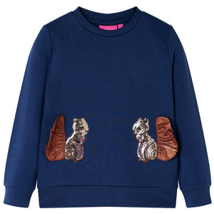 Kinder-Sweatshirt Marineblau 104