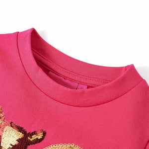 Kinder-Sweatshirt Knallrosa 116