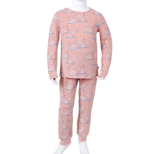 Kinderpyjama mit Langen Ärmeln Hellrosa 128