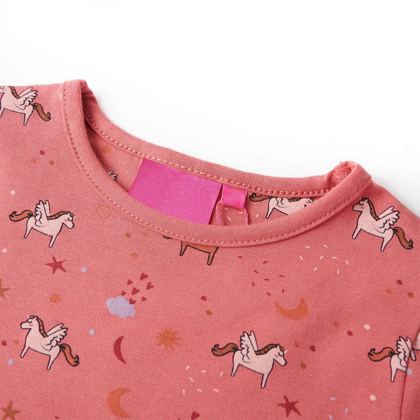 Kinderpyjama mit Langen Ärmeln Altrosa 92