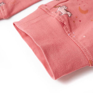 Kinderpyjama mit Langen Ärmeln Altrosa 104