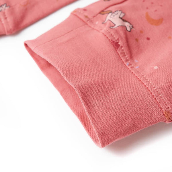 Kinderpyjama mit Langen Ärmeln Altrosa 104