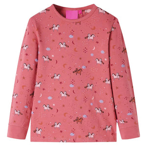 Kinderpyjama mit Langen Ärmeln Altrosa 116