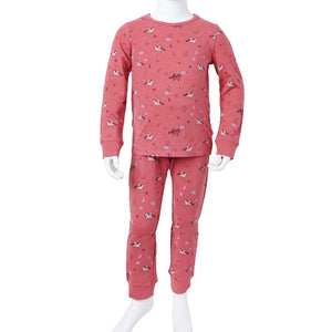 Kinderpyjama mit Langen Ärmeln Altrosa 116