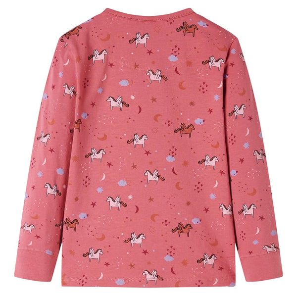 Kinderpyjama mit Langen Ärmeln Altrosa 116