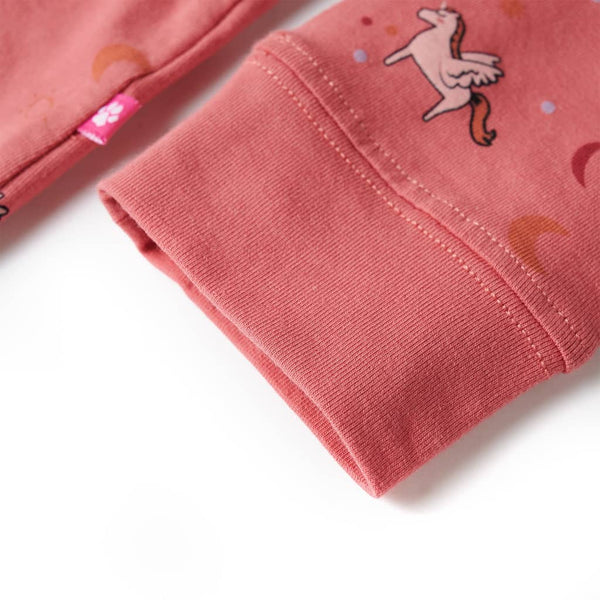 Kinderpyjama mit Langen Ärmeln Altrosa 116