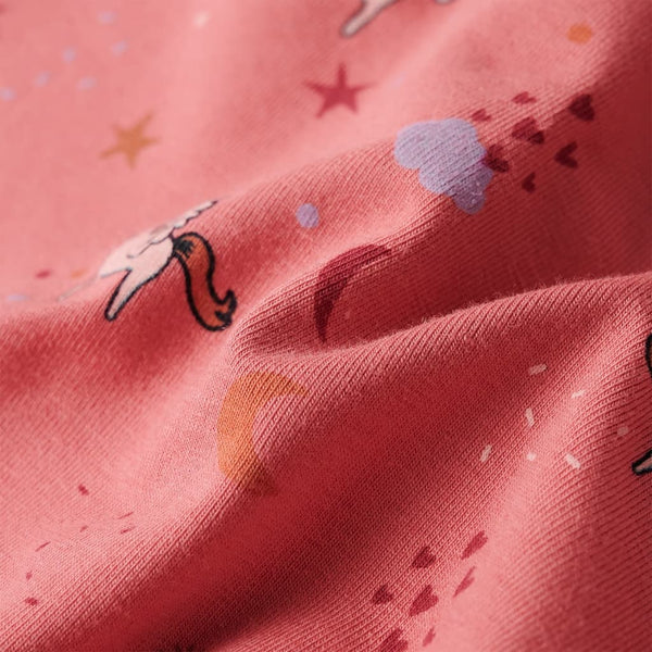 Kinderpyjama mit Langen Ärmeln Altrosa 116