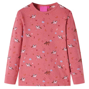 Kinderpyjama mit Langen Ärmeln Altrosa 128
