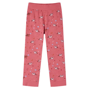 Kinderpyjama mit Langen Ärmeln Altrosa 128