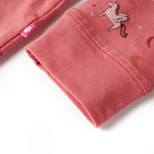 Kinderpyjama mit Langen Ärmeln Altrosa 128