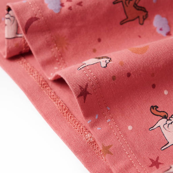 Kinderpyjama mit Langen Ärmeln Altrosa 128