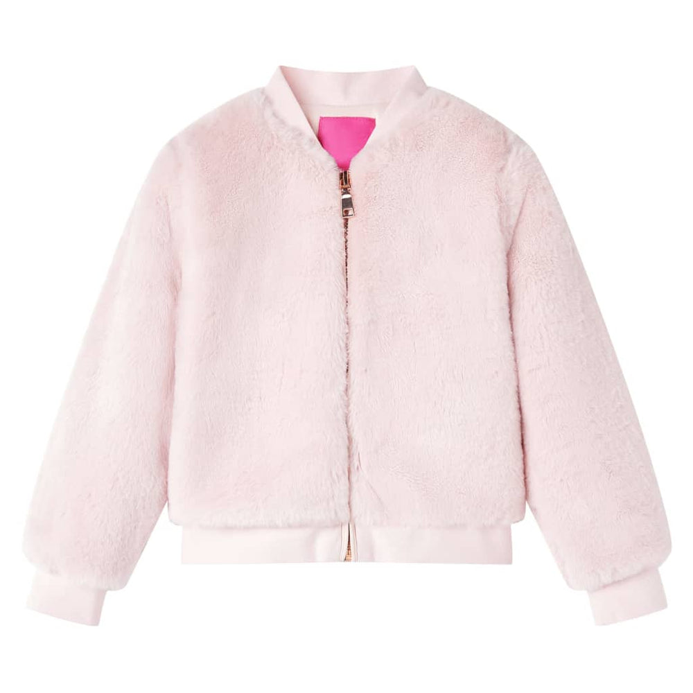 Veste enfant fausse fourrure rose pâle 92