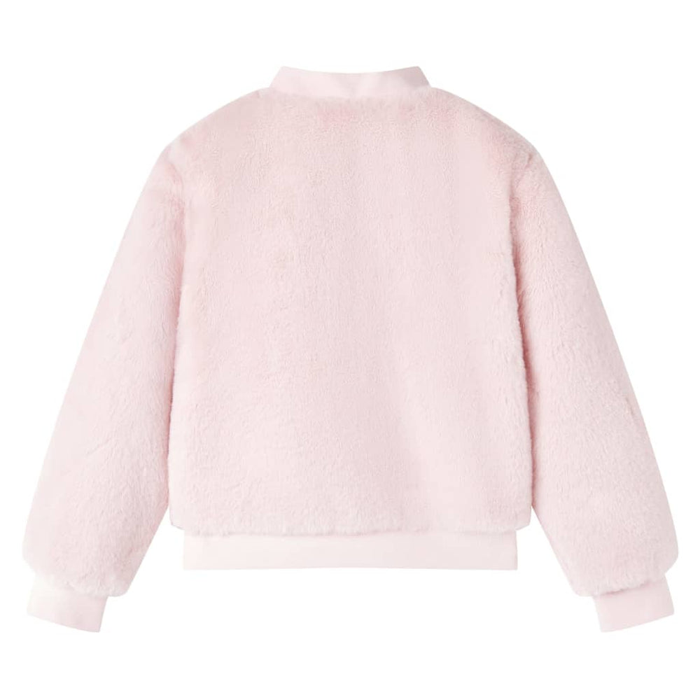 Veste enfant fausse fourrure rose tendre 104