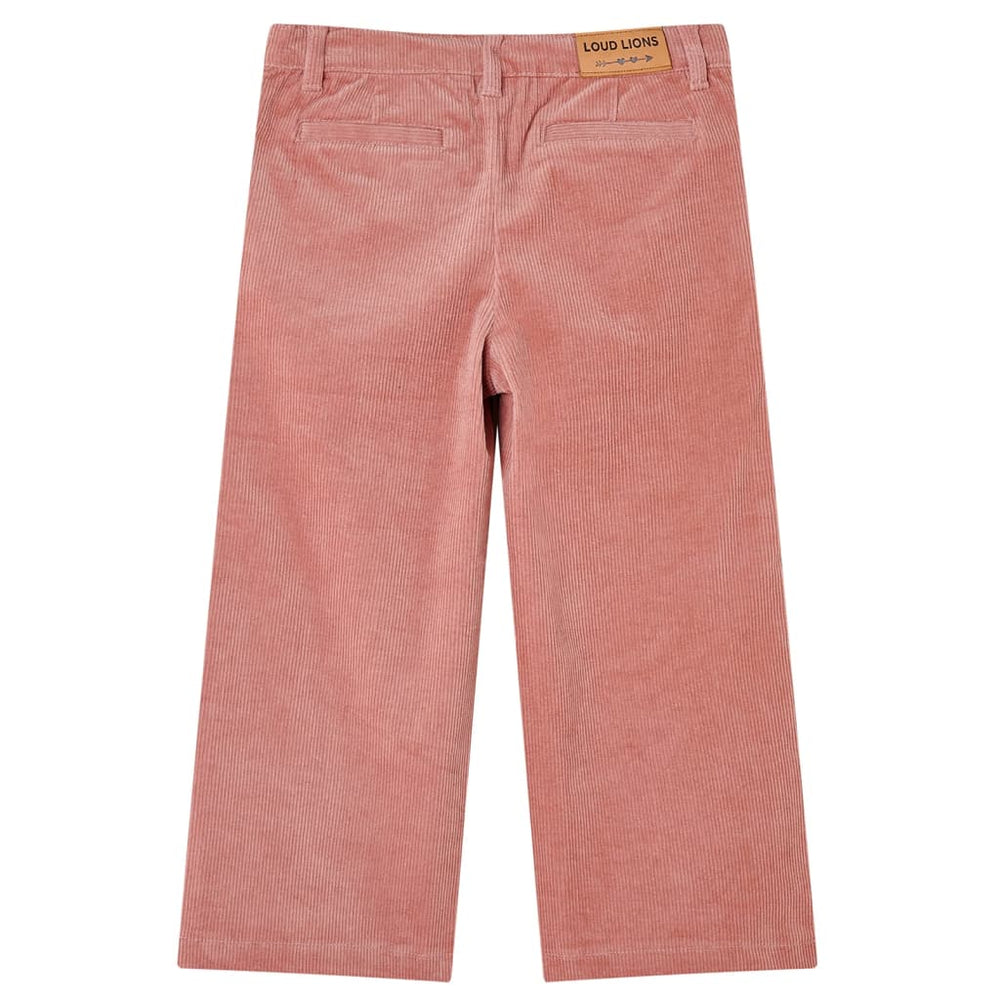 Pantalon enfant velours côtelé vieux rose 116