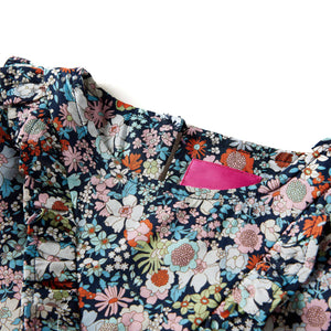 Blouse manches longues enfant bleu foncé 116
