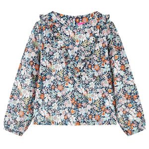 Children's Long-Sleeve Blouse Dark Blue 128
