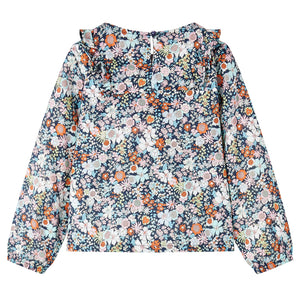 Children's Long-Sleeve Blouse Dark Blue 128