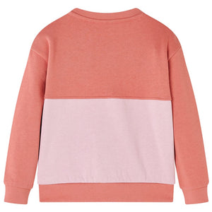 Sweat-shirt enfant avec blocs de couleurs rose 104