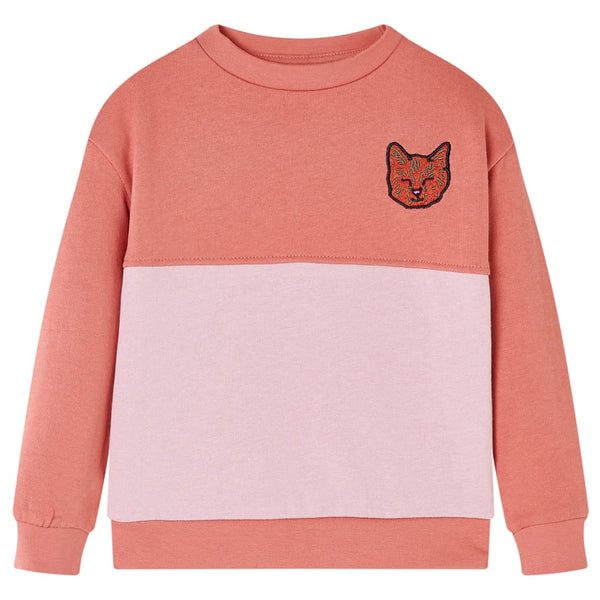 Sweat-shirt enfant color block rose 128