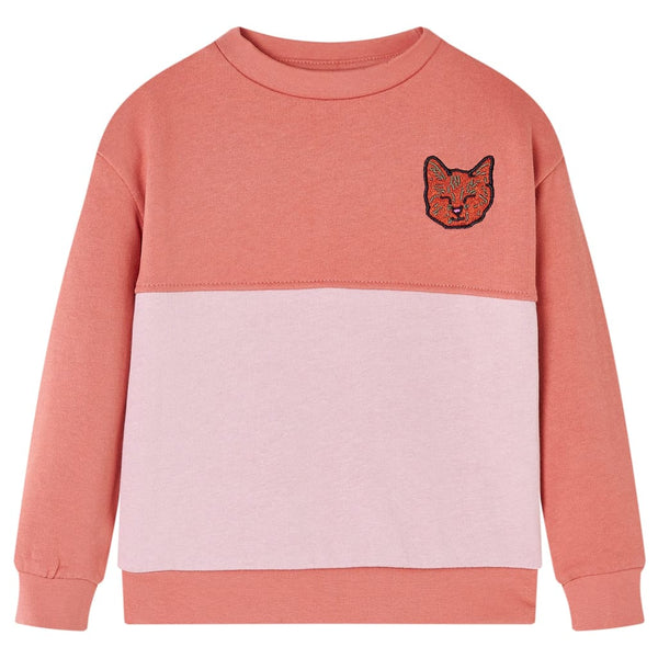Sweat-shirt enfant color block rose 140