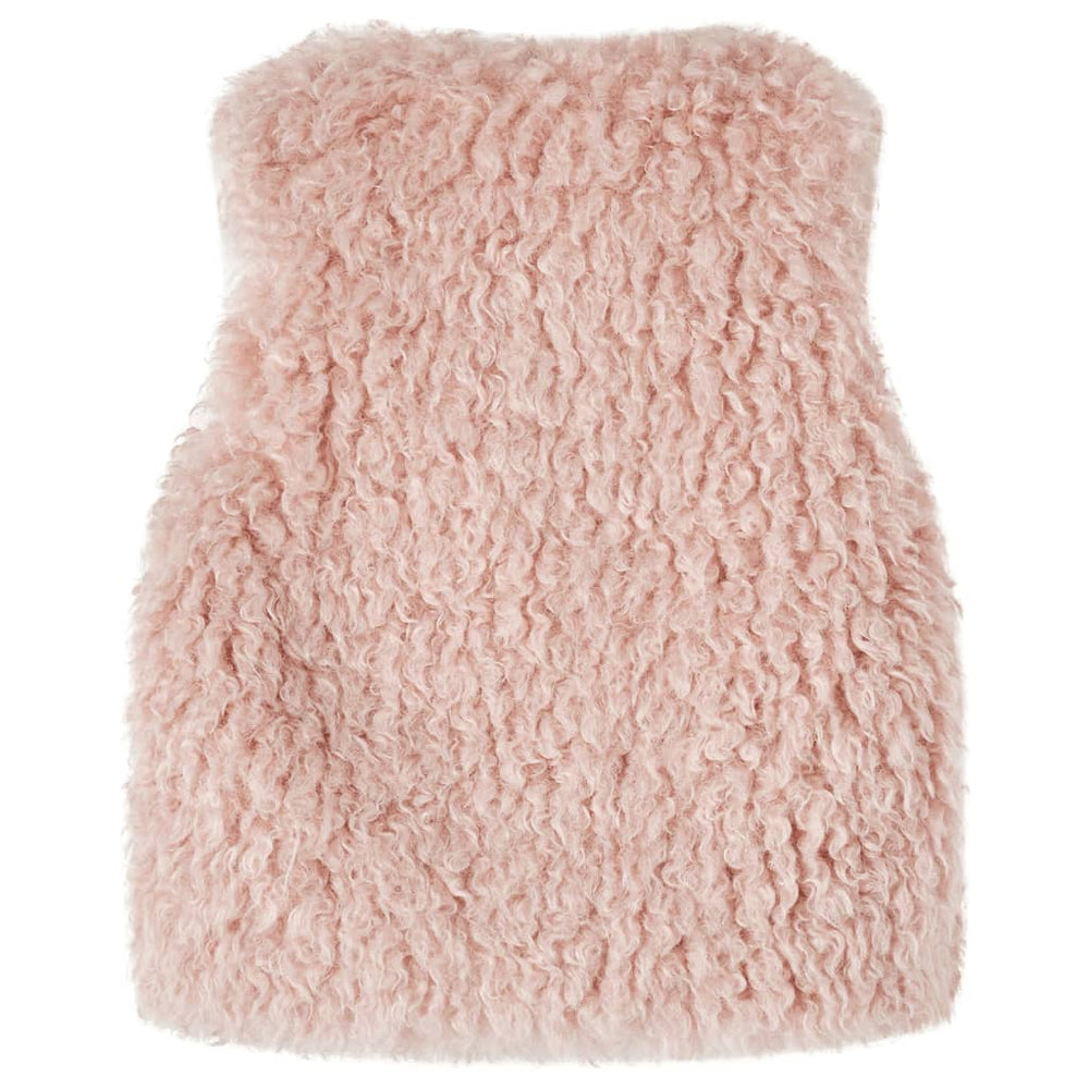 Gilet enfant fausse fourrure rose clair 92