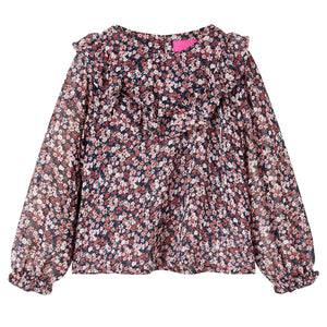 Kids' Long-Sleeved Blouse Dark Pink 116