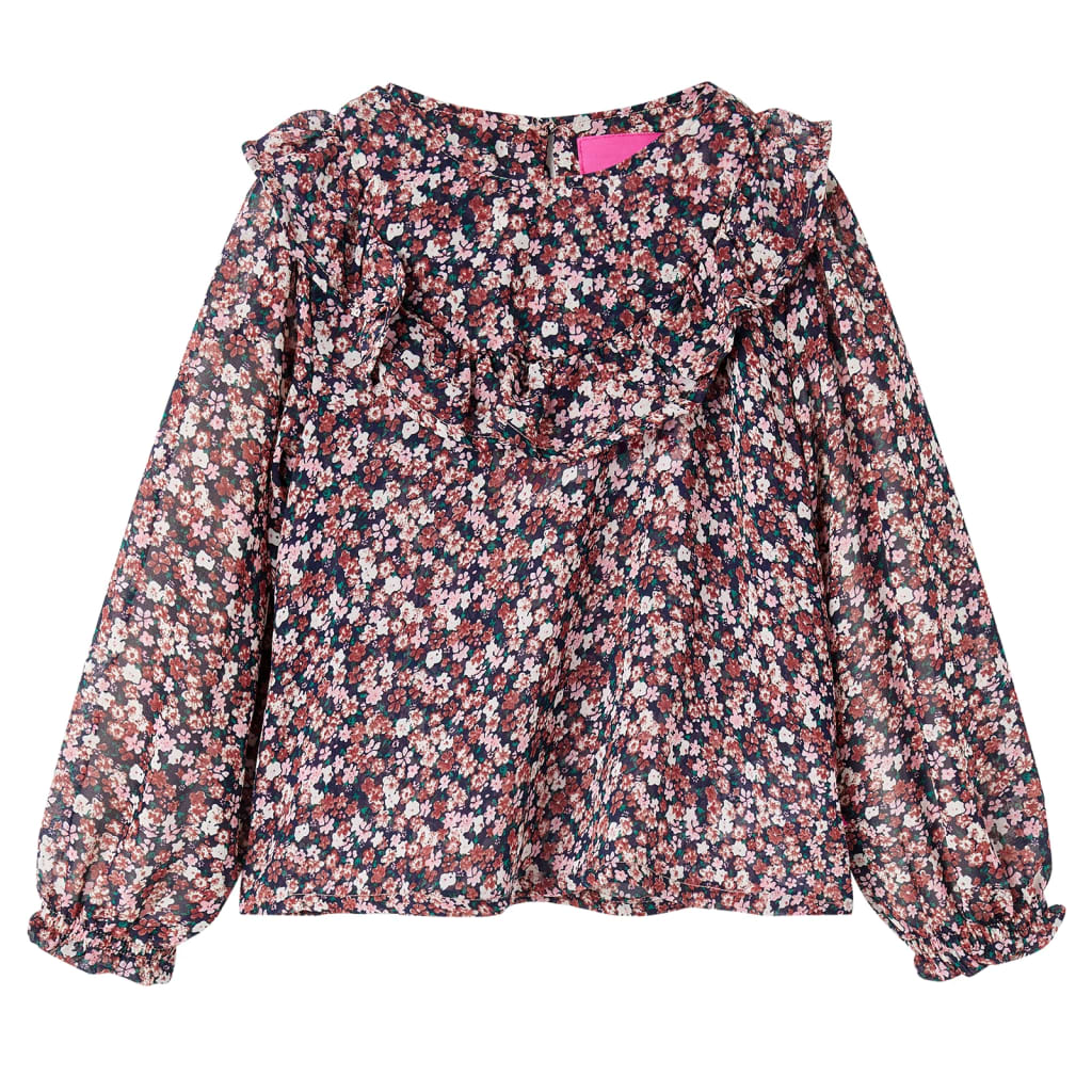Kids' Long-Sleeved Blouse Dark Pink 116
