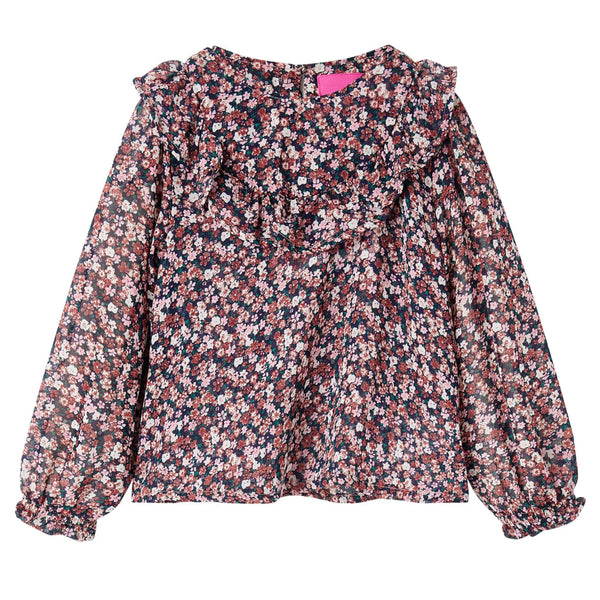 Kids' Long-Sleeved Blouse Dark Pink 116