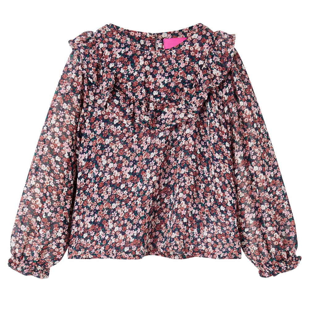 Blouse enfant manches longues Rose foncé 128
