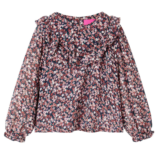 Kids' Long-Sleeved Blouse Dark Pink 128