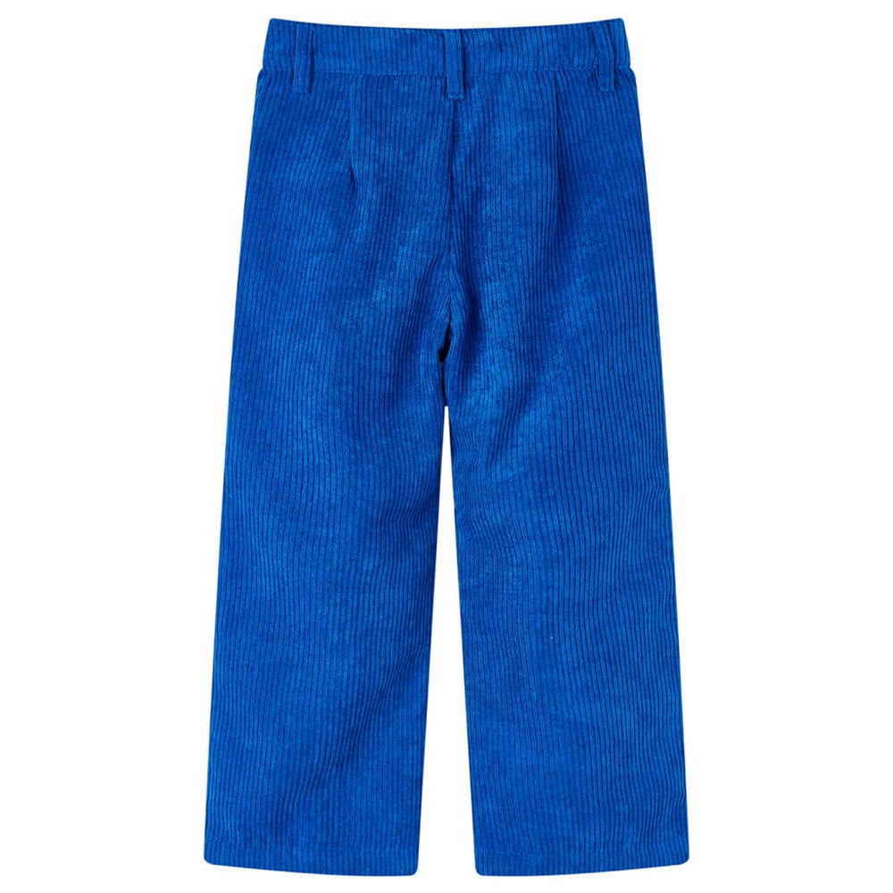 Pantalon en velours côtelé pour enfant, bleu cobalt, taille 92
