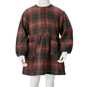 Kinderkleid mit Langen Ärmeln Cognac 116
