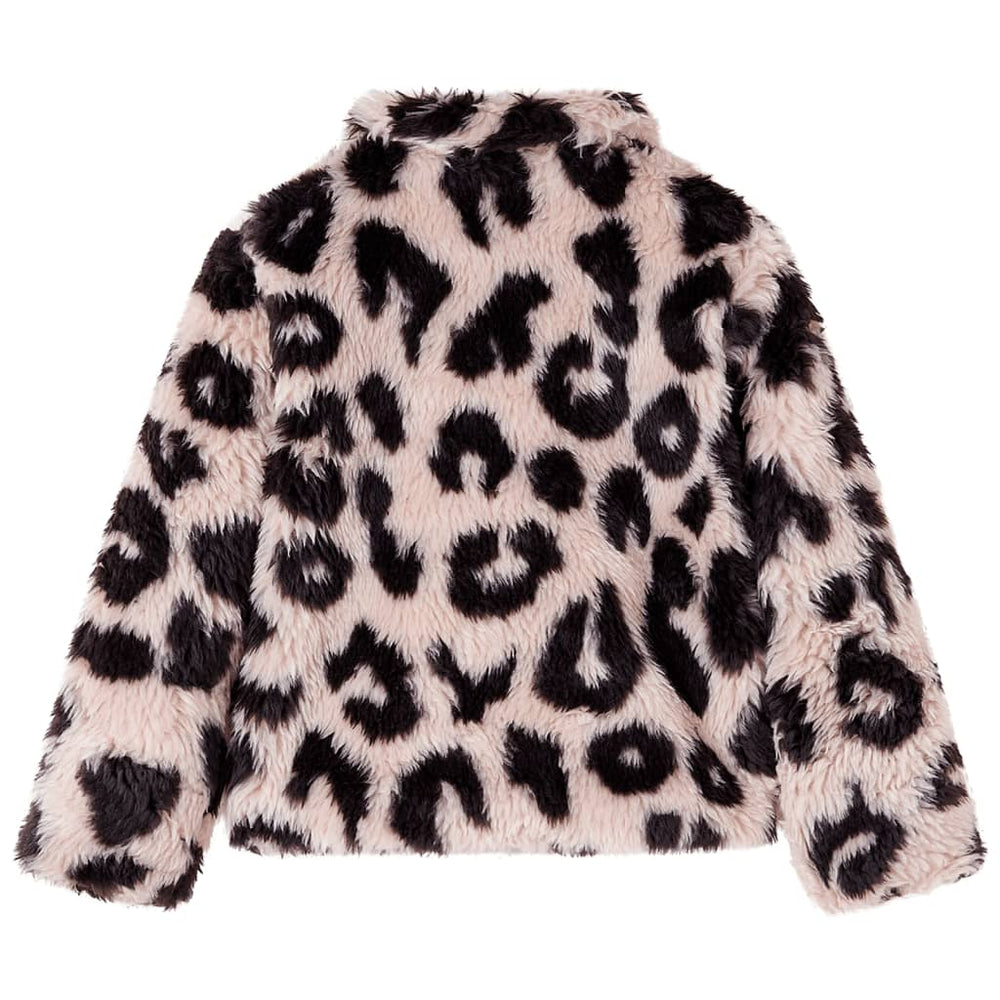 Manteau enfant fausse fourrure rose clair 104