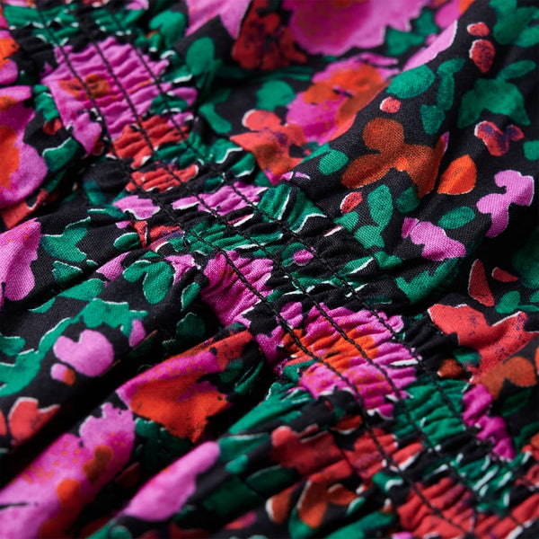 Kinderkleid mit Langen Ärmeln Knallrosa 104