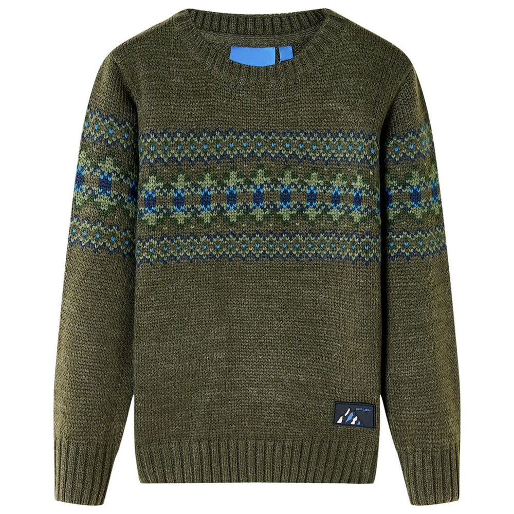 Pull Enfant Tricoté Kaki 92