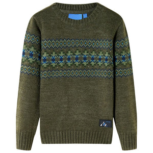 Pull Enfant Tricoté Kaki 92
