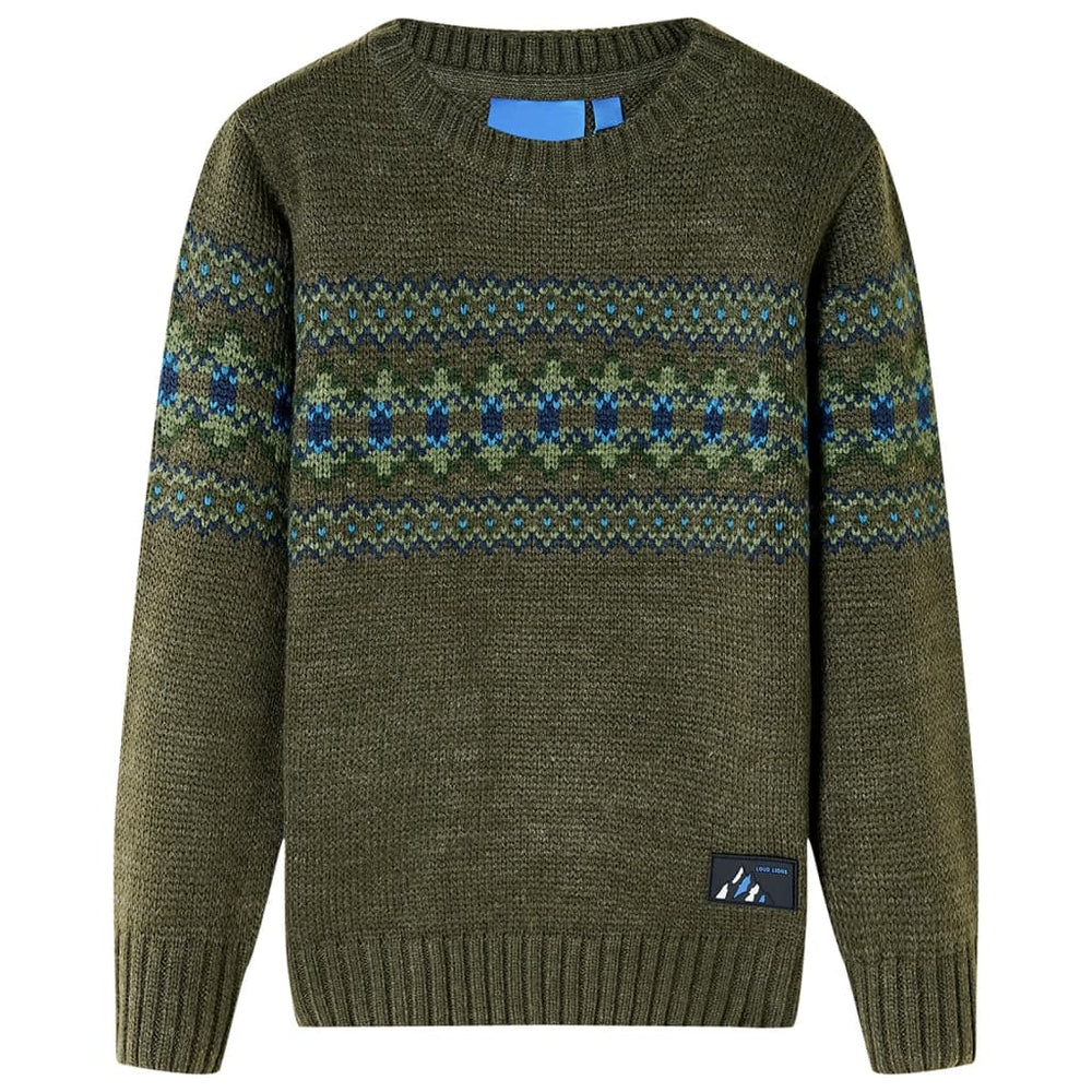 Pull Enfant Tricoté Kaki 104