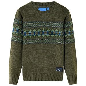 Pull Enfant Tricoté Kaki 104